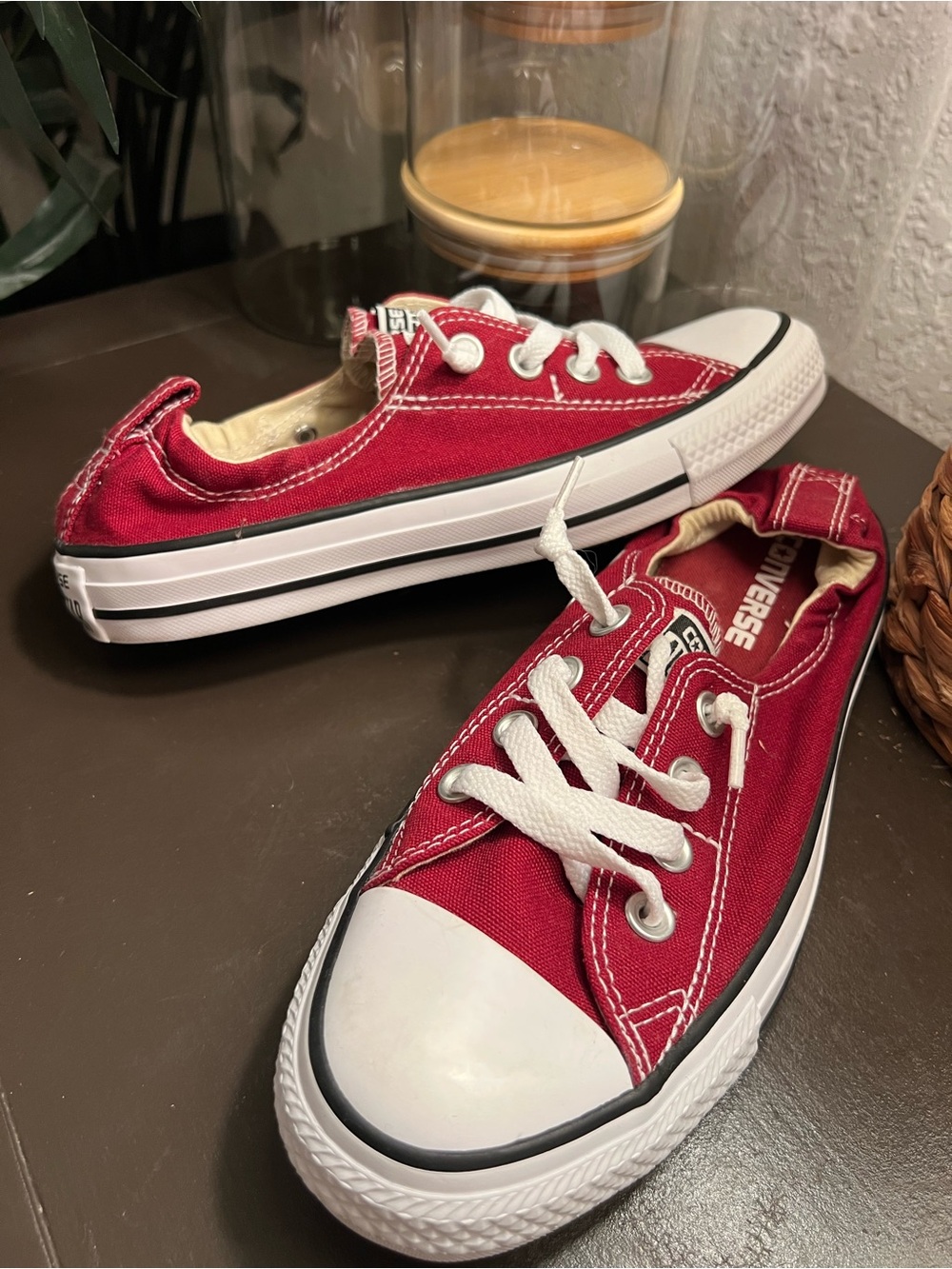 Converse Burgundy Maroon Brick Red Shoreline Sneakers 7
